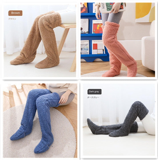 Cotton Fuzzy Over-Knee Socks