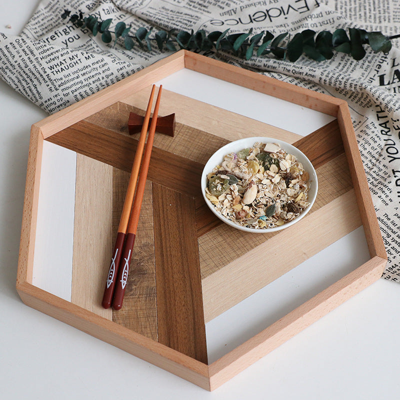 Natural Wood Cake Serving Tray