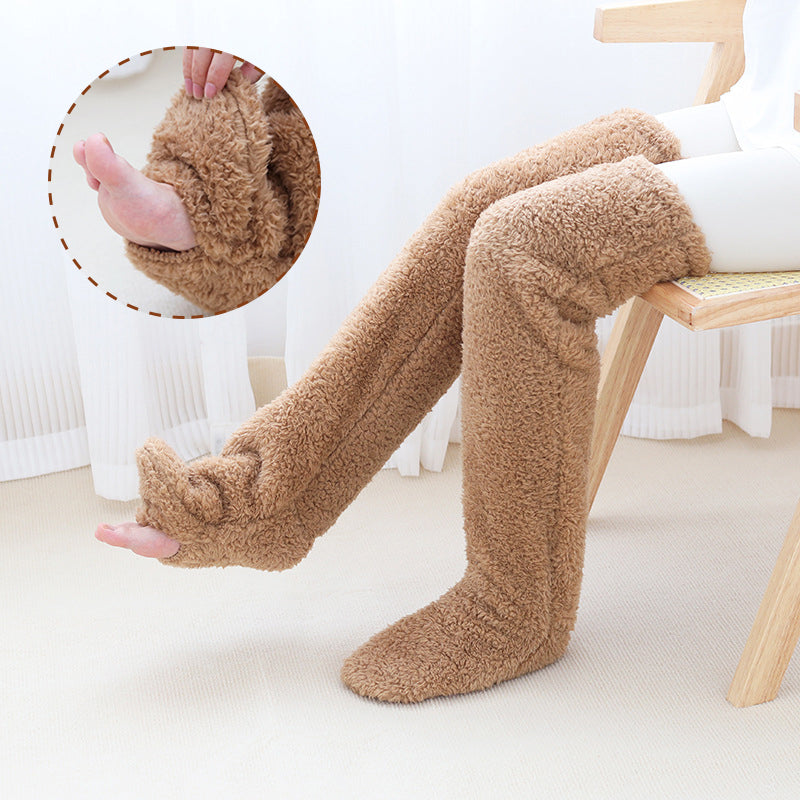 Cotton Fuzzy Over-Knee Socks