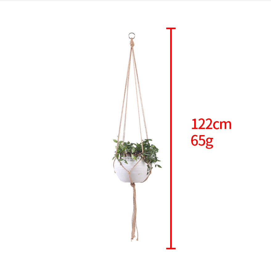 Hand-Woven Jute Plant Hanging Basket
