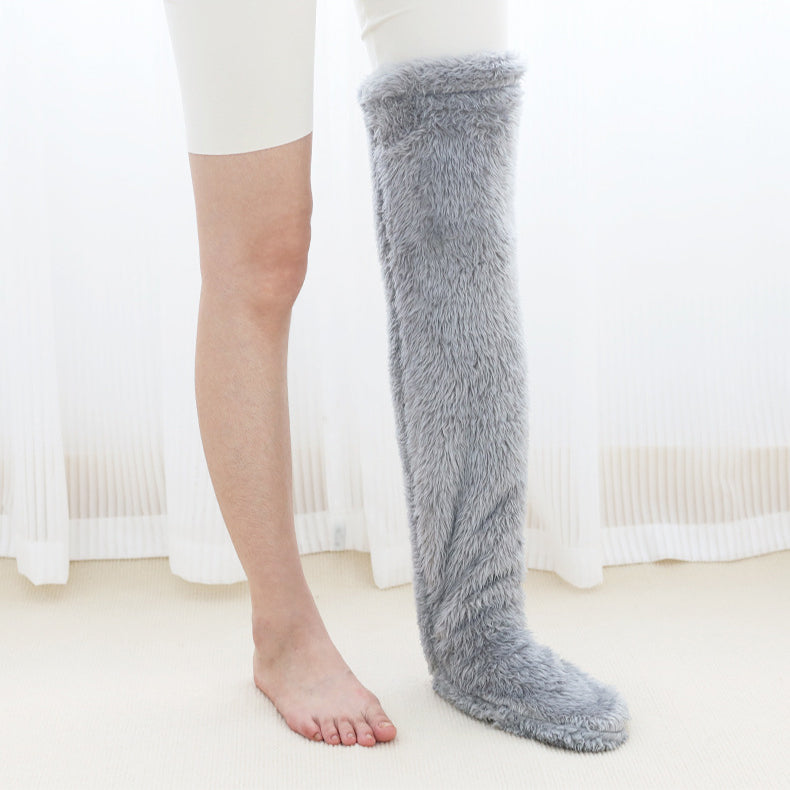 Cotton Fuzzy Over-Knee Socks