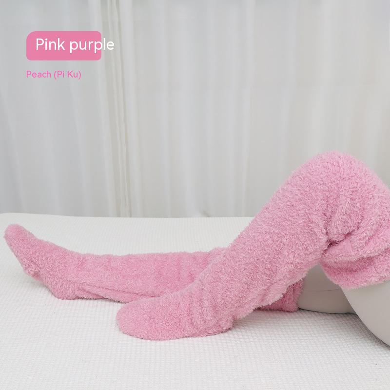 Cotton Fuzzy Over-Knee Socks