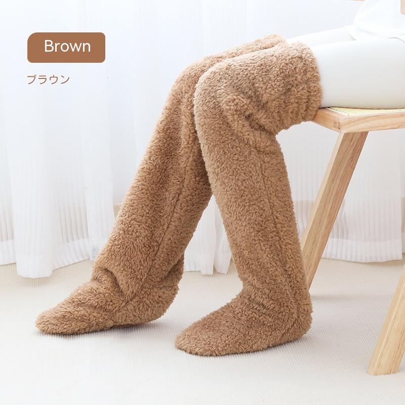 Cotton Fuzzy Over-Knee Socks