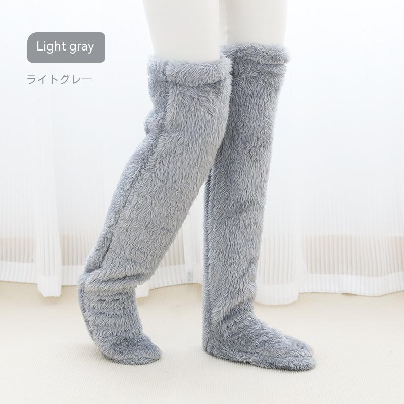 Cotton Fuzzy Over-Knee Socks
