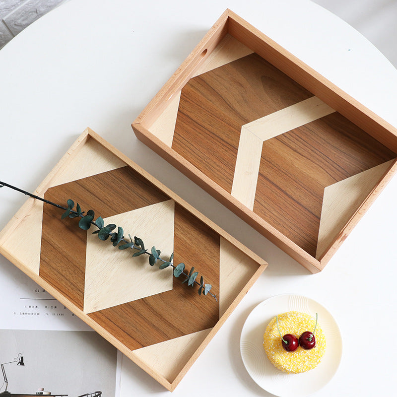 Natural Wood Cake Serving Tray