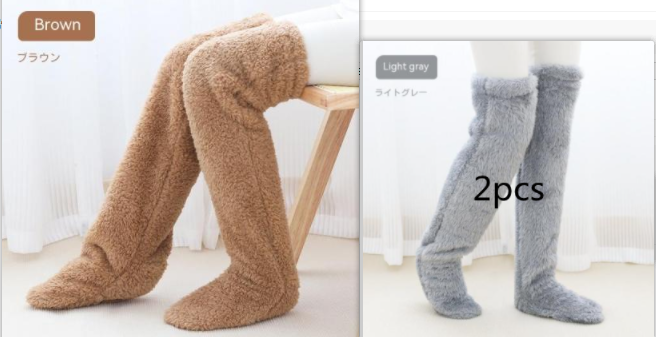Cotton Fuzzy Over-Knee Socks