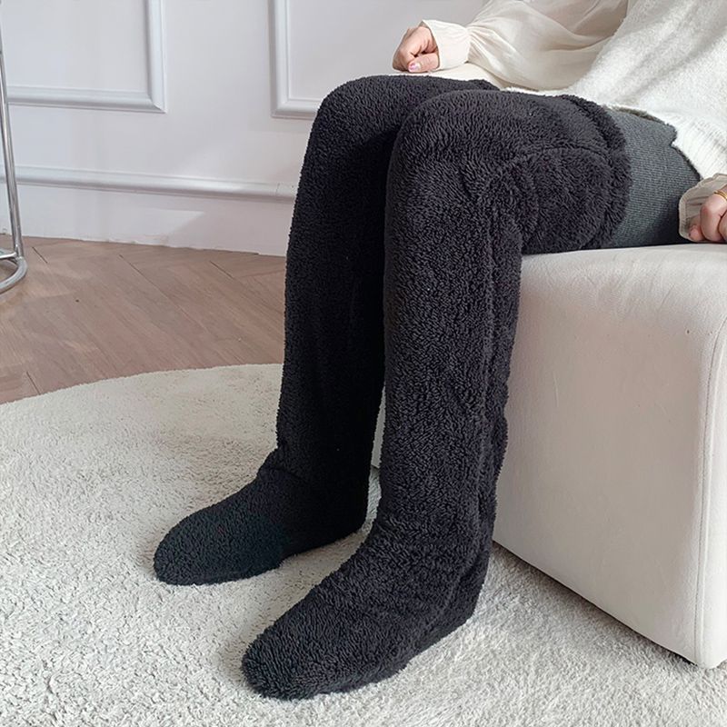 Cotton Fuzzy Over-Knee Socks