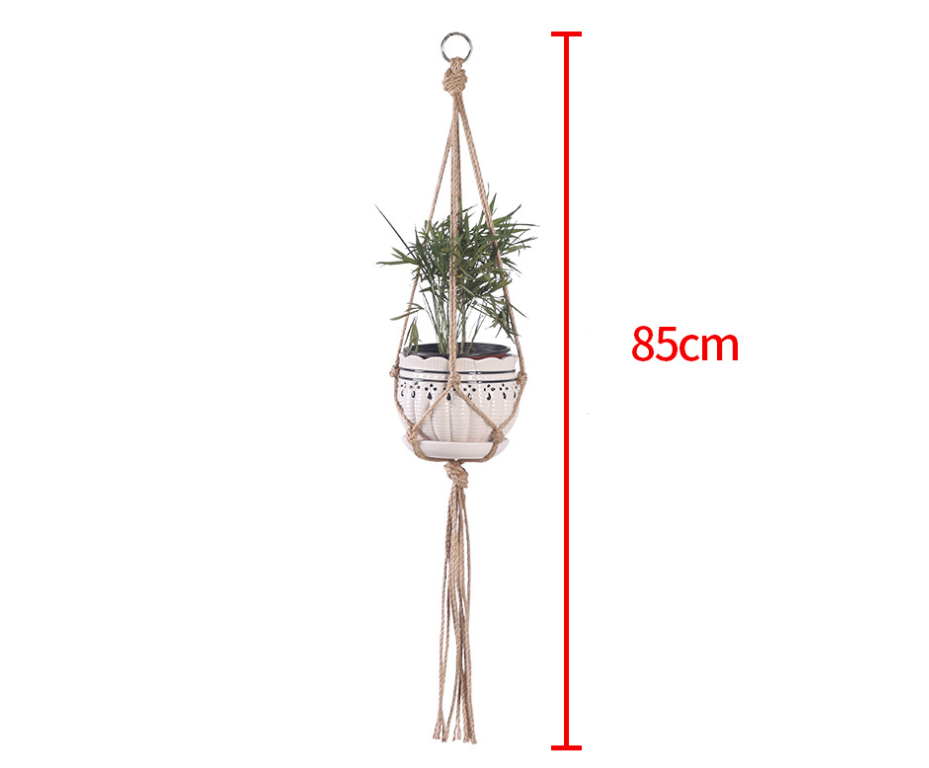 Hand-Woven Jute Plant Hanging Basket