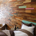 Blue Natural And Navy Blue 3D Embossed Teak Decorative Wall Panel