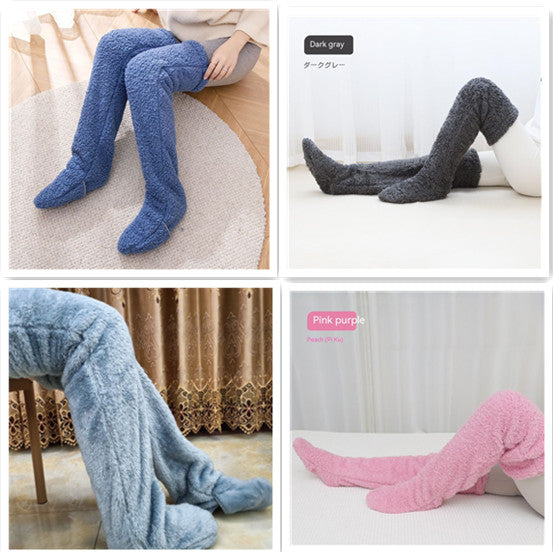 Cotton Fuzzy Over-Knee Socks
