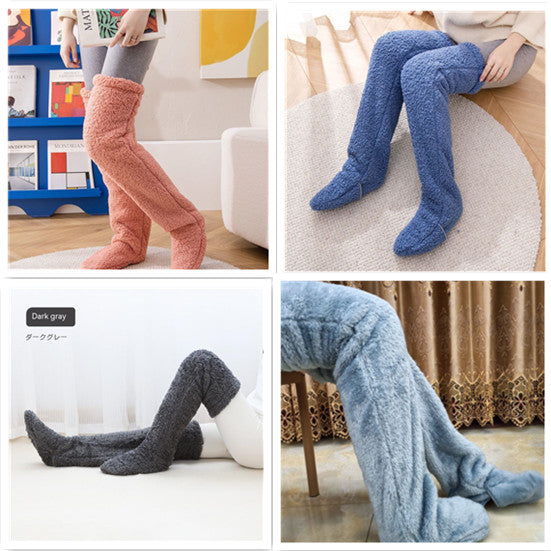 Cotton Fuzzy Over-Knee Socks