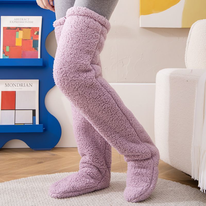 Cotton Fuzzy Over-Knee Socks