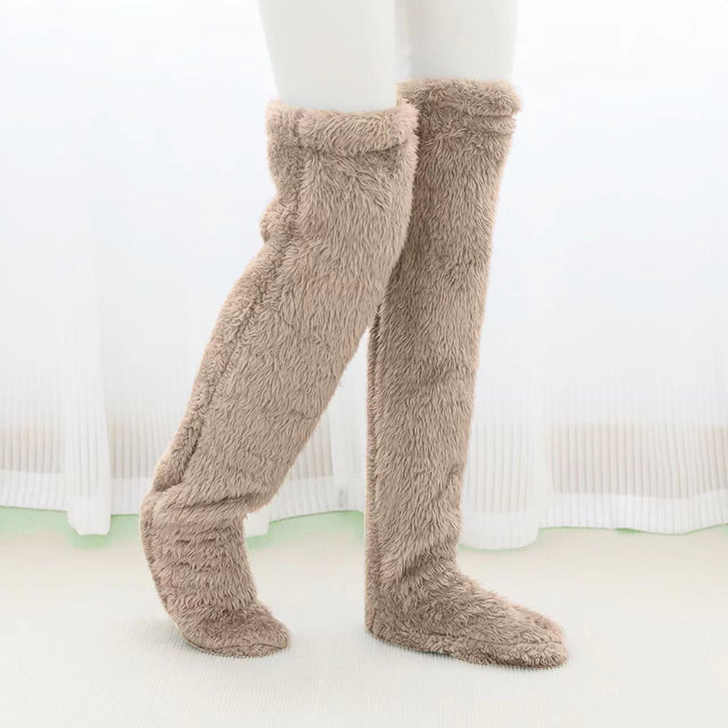 Cotton Fuzzy Over-Knee Socks