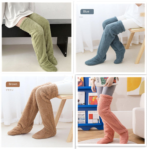 Cotton Fuzzy Over-Knee Socks