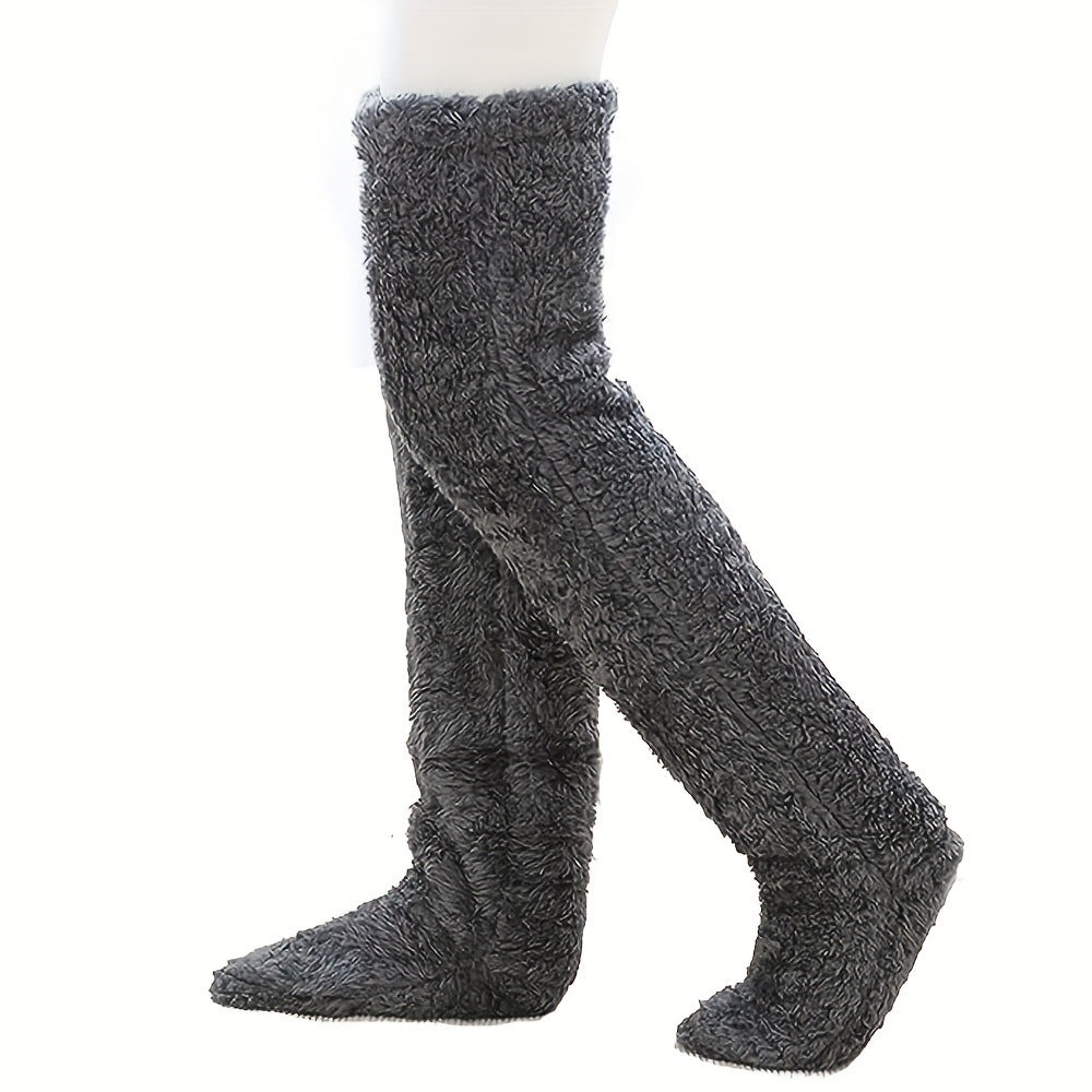 Cotton Fuzzy Over-Knee Socks