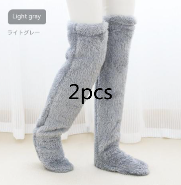 Cotton Fuzzy Over-Knee Socks