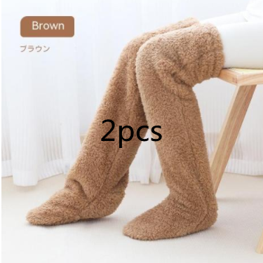 Cotton Fuzzy Over-Knee Socks