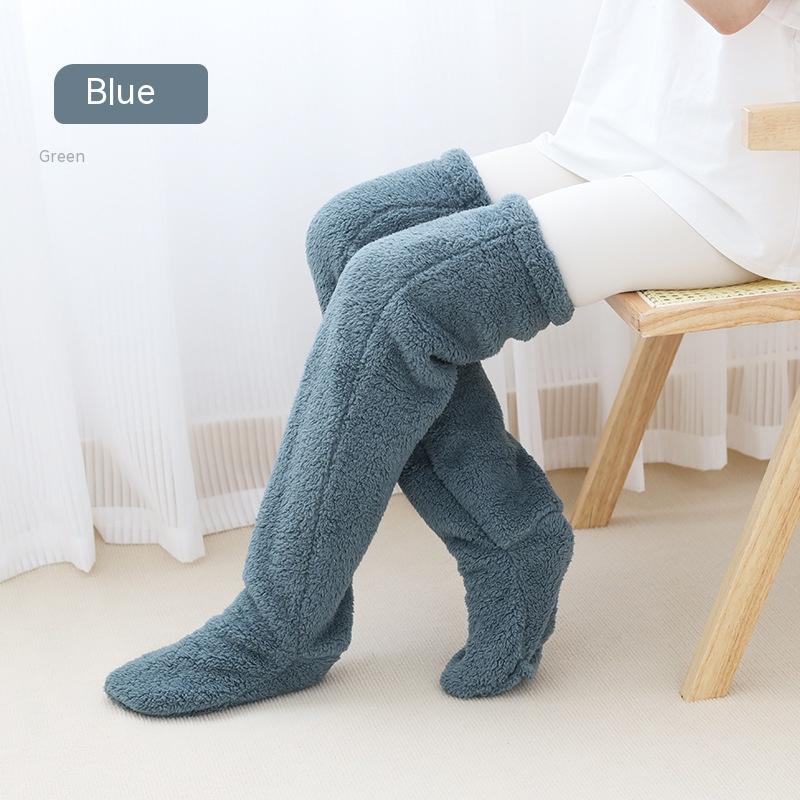 Cotton Fuzzy Over-Knee Socks