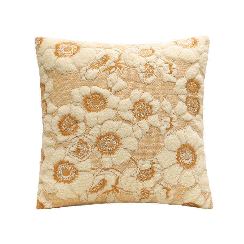 Sunflower Cotton Throw Pillow Cover