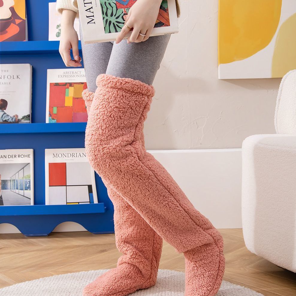 Cotton Fuzzy Over-Knee Socks