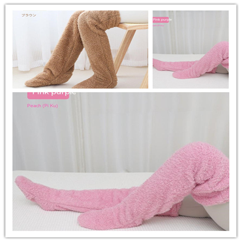 Cotton Fuzzy Over-Knee Socks