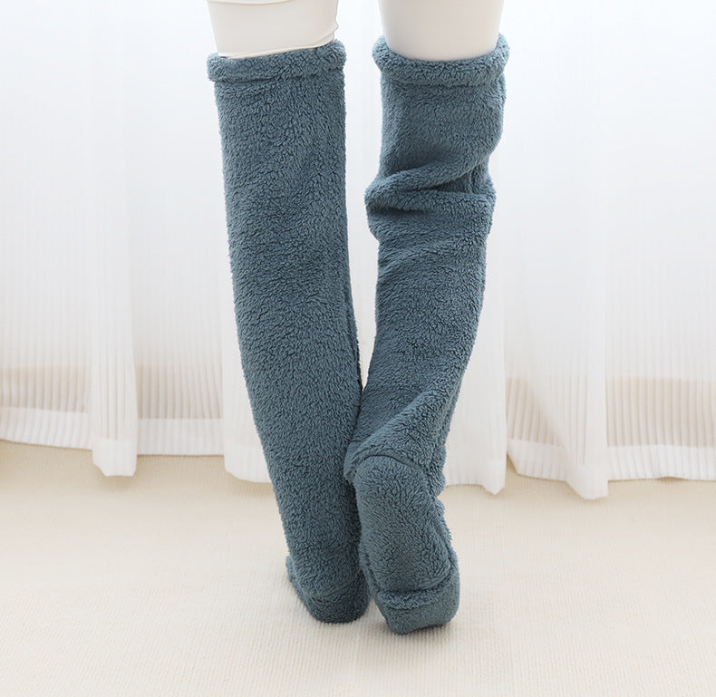 Cotton Fuzzy Over-Knee Socks