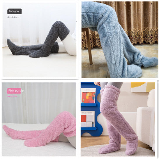 Cotton Fuzzy Over-Knee Socks