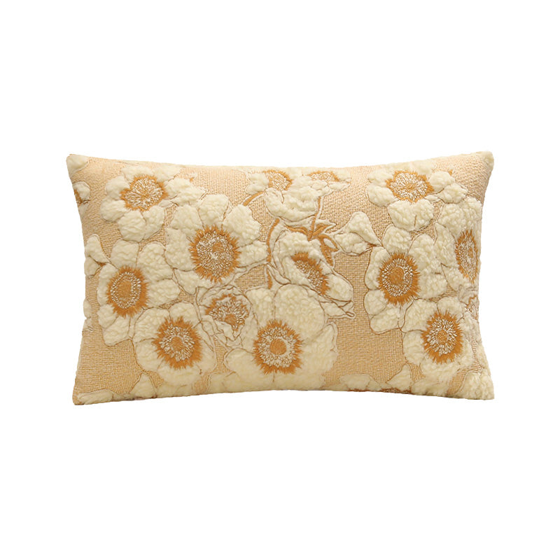 Sunflower Cotton Throw Pillow Cover