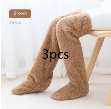 Cotton Fuzzy Over-Knee Socks